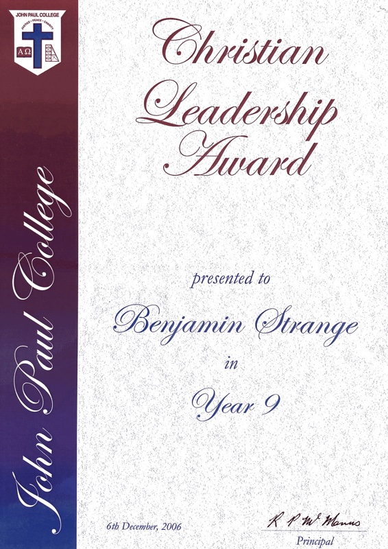 Year 9 Christian Leadership